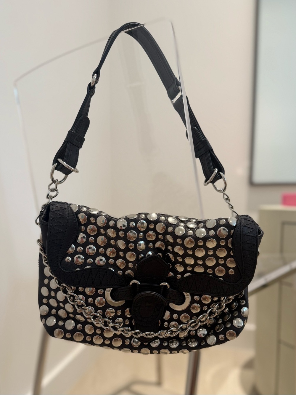 Sonia Rykiel Le Copain Studded Shoulder Bag